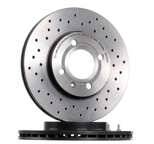 BREMBO Bremsscheibe gelocht/innenbel.