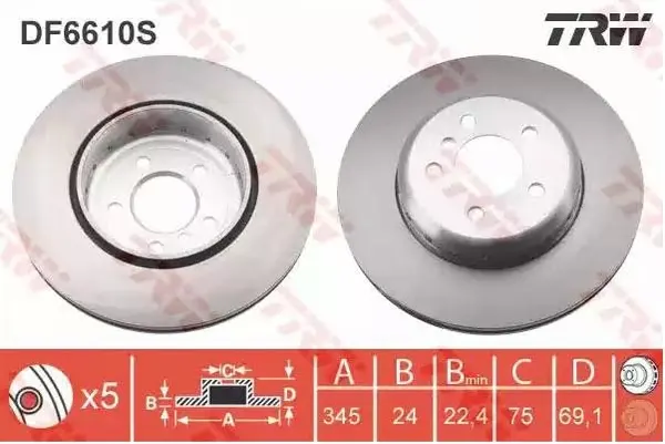 TRW Bremsscheibe zweiteilige Bremsscheibe