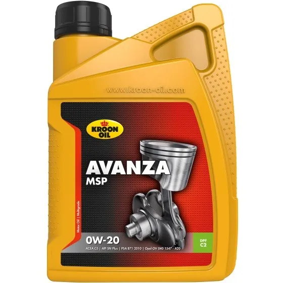 KROON OIL Motoröl Avanza MSP 0W-20 Inhalt: 1l, Vollsynthetiköl