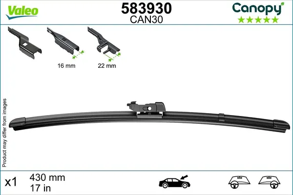 VALEO Scheibenwischer CANOPY 430mm