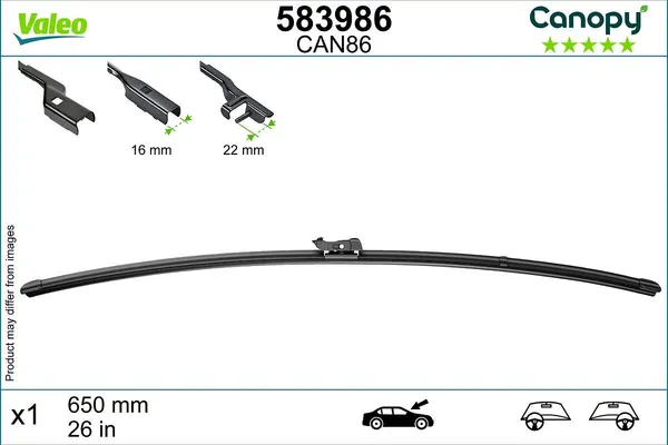 VALEO Scheibenwischer CANOPY 650mm