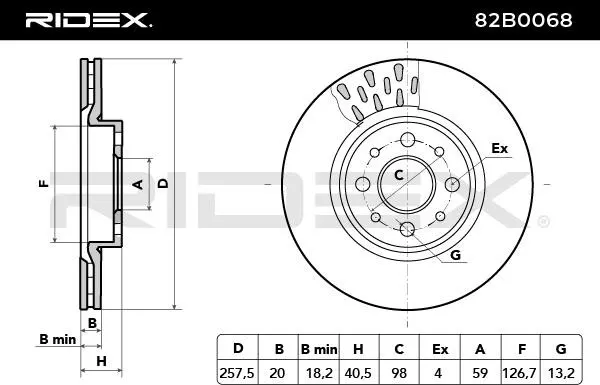 RIDEX Bremsscheibe Vorderachse