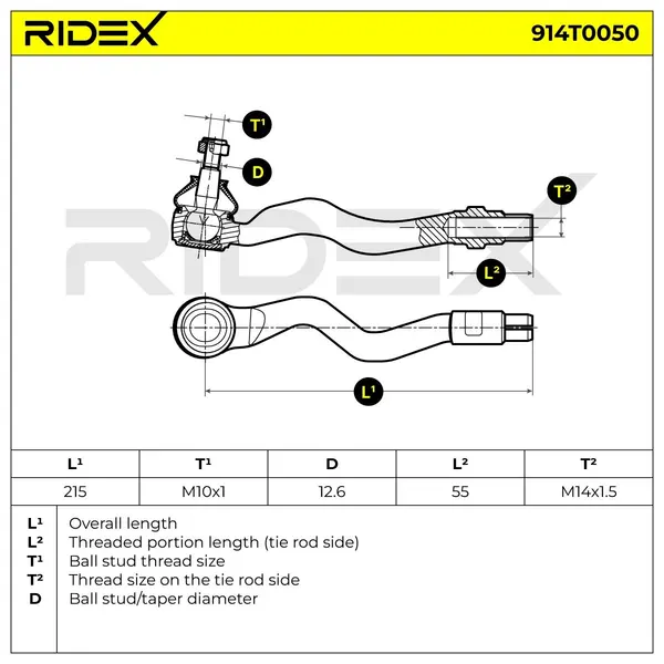 RIDEX Spurstangenkopf Vorderachse