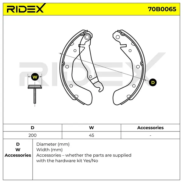 RIDEX Bremsbacken Hinterachse